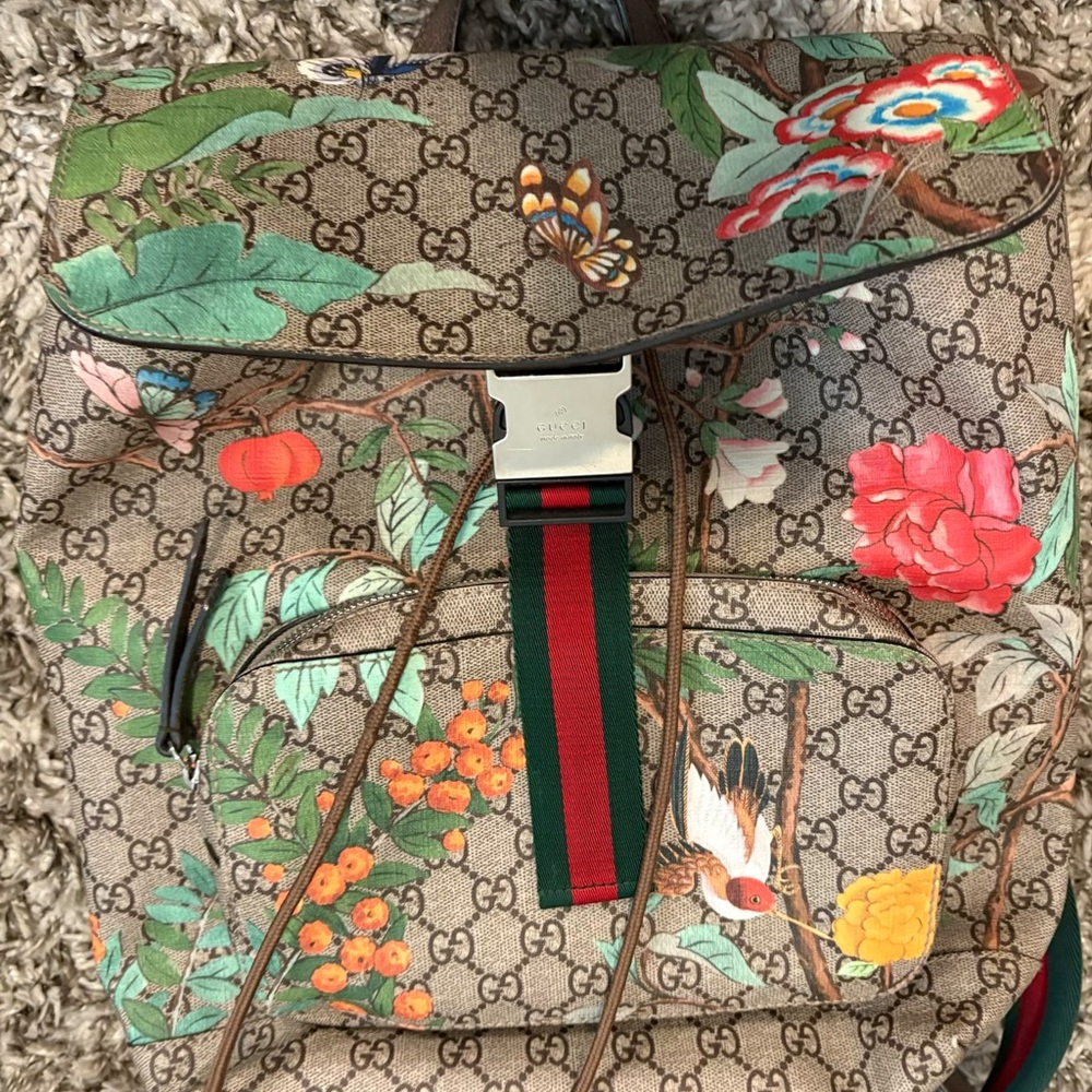 Gucci Floral Print Backpack - Multicolor